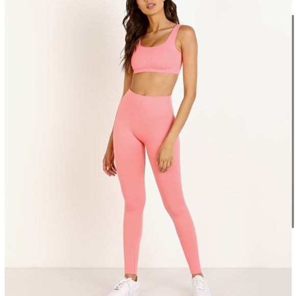 OUAI x Set Active seamless running yoga womans ribbed Melrose place Leggings - Picture 2 of 9